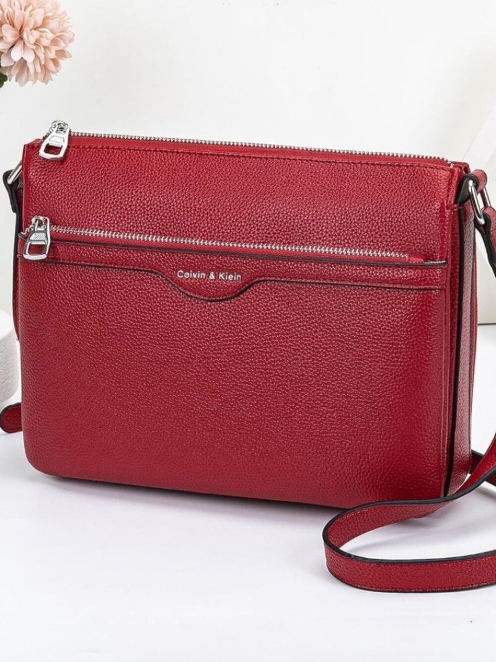 Women's Crossbody Hand Bags Leather NWT Red